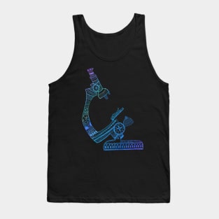 Beautiful Blue colourful Microscope mandala Tank Top